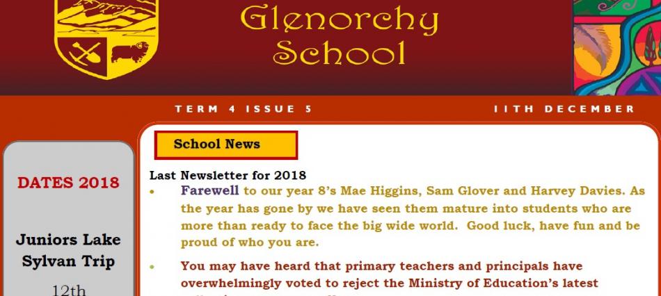 Newsletters Term 4 Issue 5 logo December 2018