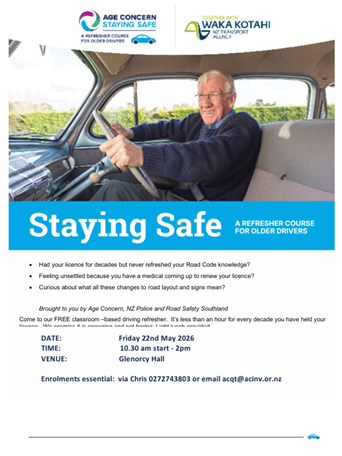 Staying Safe Poster 2026