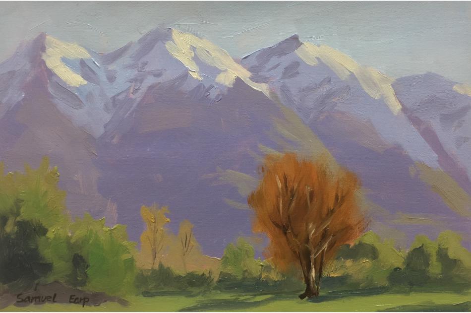 Humboldt Mountains Glenorchy Samuel Earp plein air oil on canvas
