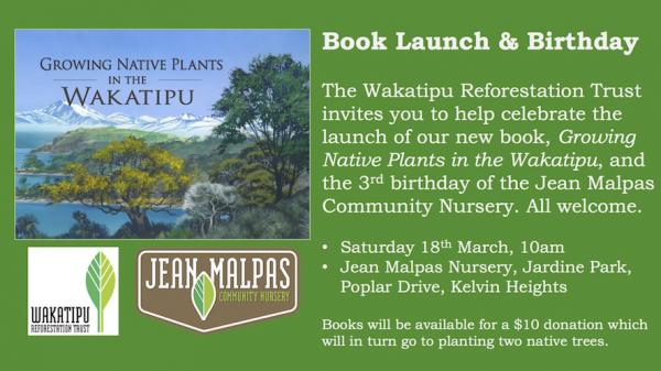 Book Launch Invite Wakatipu Reforestation Trust small