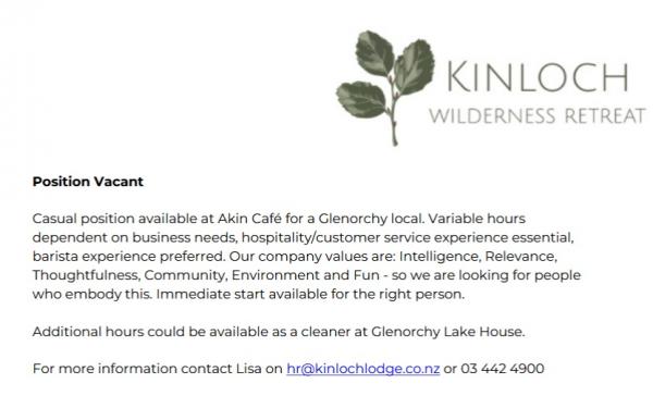 Sits Vac Akin Cafe
