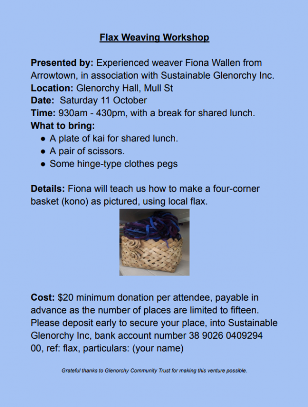 FLAX WEAVING WORKSHOP