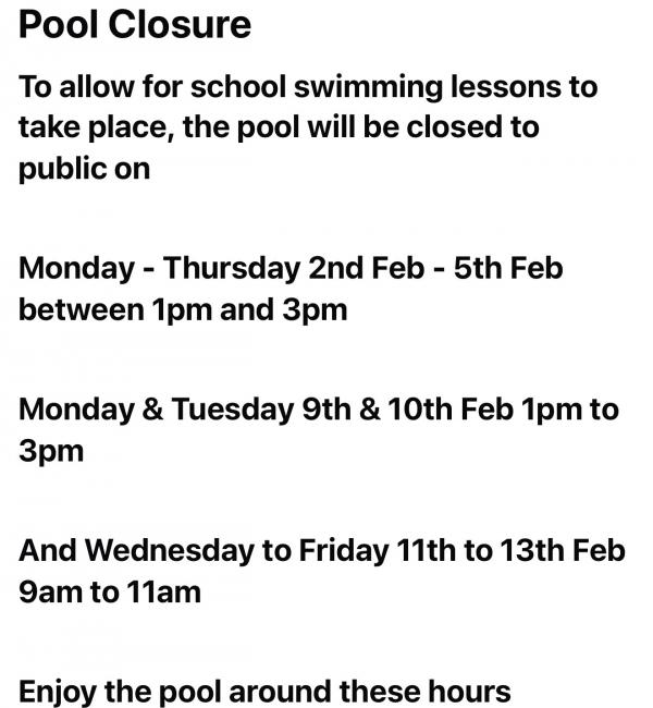 Pool Closure Notice